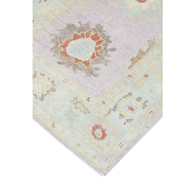 Modern Turkish Oushak Rug 3'1" x 6'9" For Sale In Houston - Image 6 of 9