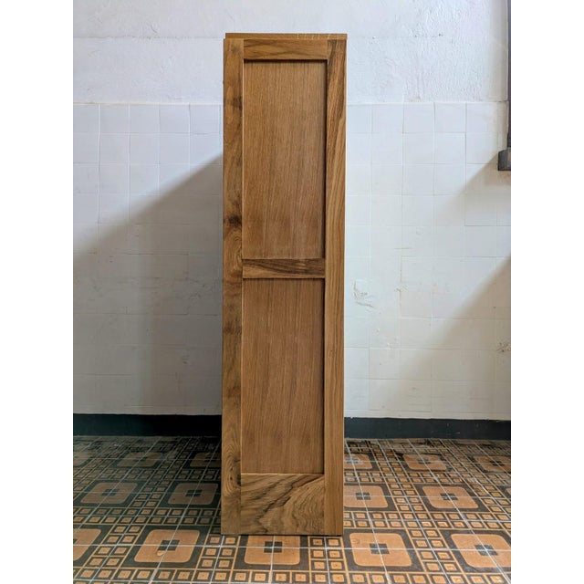 Double Archive Cabinet with Door Shutter in Oak, France, 1930s For Sale - Image 13 of 15