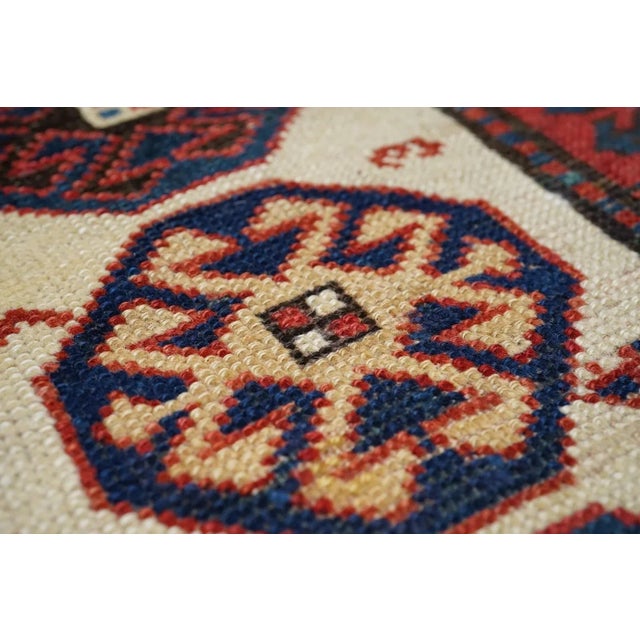 Antique Kazak Rug 4'2'' x 6'4'' For Sale - Image 9 of 11