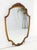 Fine Shield Shape Carved Light Walnut Mirror c1940s For Sale - Image 6 of 7