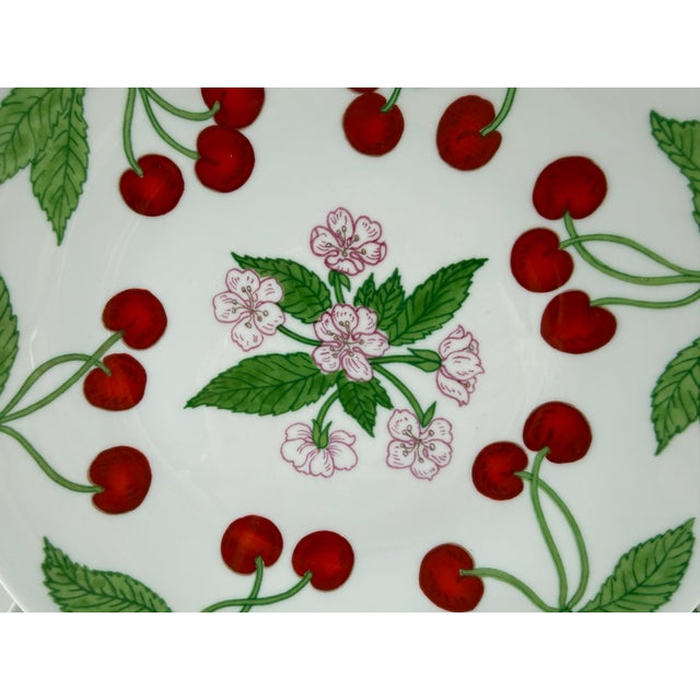 Fabulous set of Ricard Ginori Cherries and Blossoms dinner plates crafted in the 70's, in Italy. These wonderful plates...