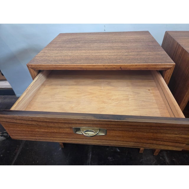 Mid-Century Modern Mid Century Modern Pair Nightstands Drexel "Composite" Line 1960 Barney Flagg Designer For Sale - Image 3 of 9
