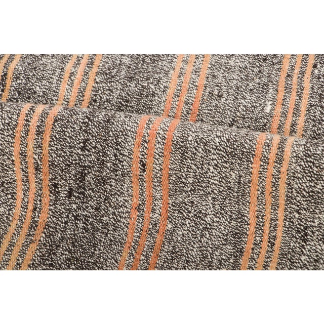 Traditional Vintage Turkish Kilim Wool Rug With Beige Stripes by Rug & Kilim, 1950-1959 For Sale - Image 3 of 9