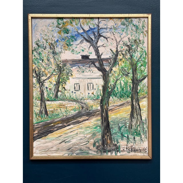 Stig Allan, Summer House on Söderåsen, 1950s, Oil on Canvas, Framed For Sale - Image 12 of 15