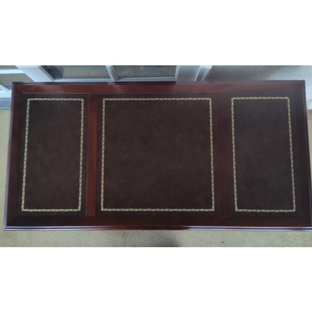 Brown 1980s Hekman Writing Desk For Sale - Image 8 of 13