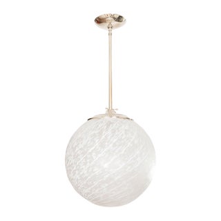 1960s Spherical Satin Murano Glass Pendant For Sale