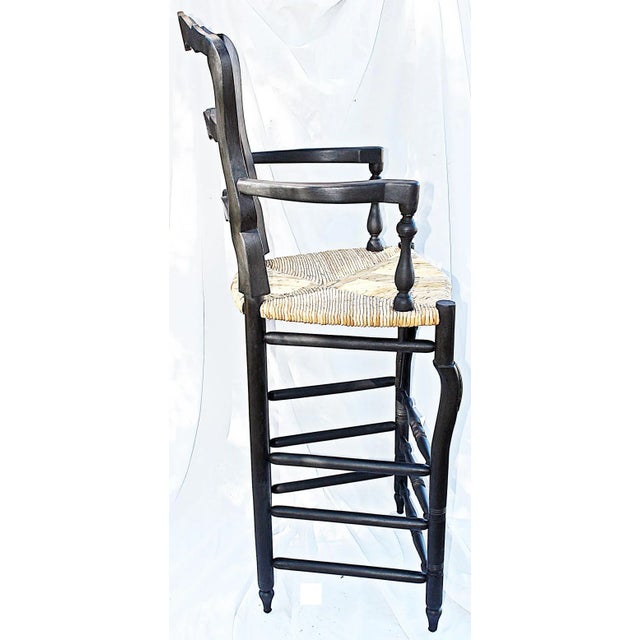 Wood 1980s Painted French Country Bar Chair For Sale - Image 7 of 9