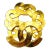 Chanel Vintage Gold Plated CC Twisted Small Brooch For Sale