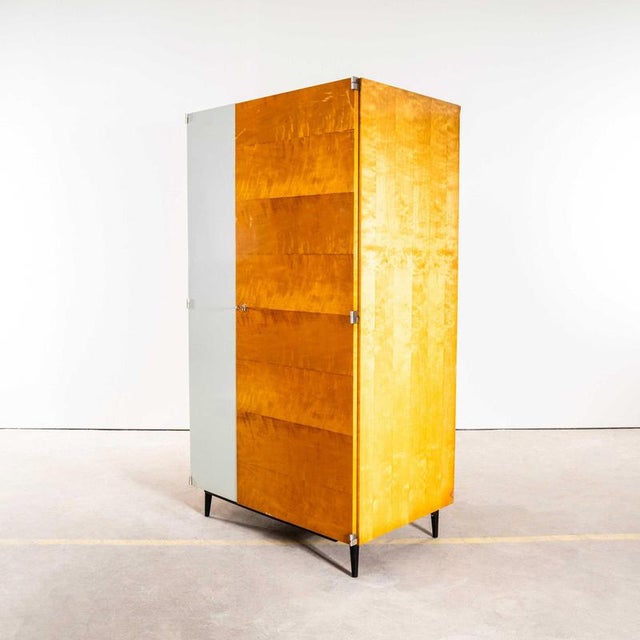 Mid-Century White Door Shelved Wardrobe from Up Zavody, 1960s For Sale - Image 3 of 6