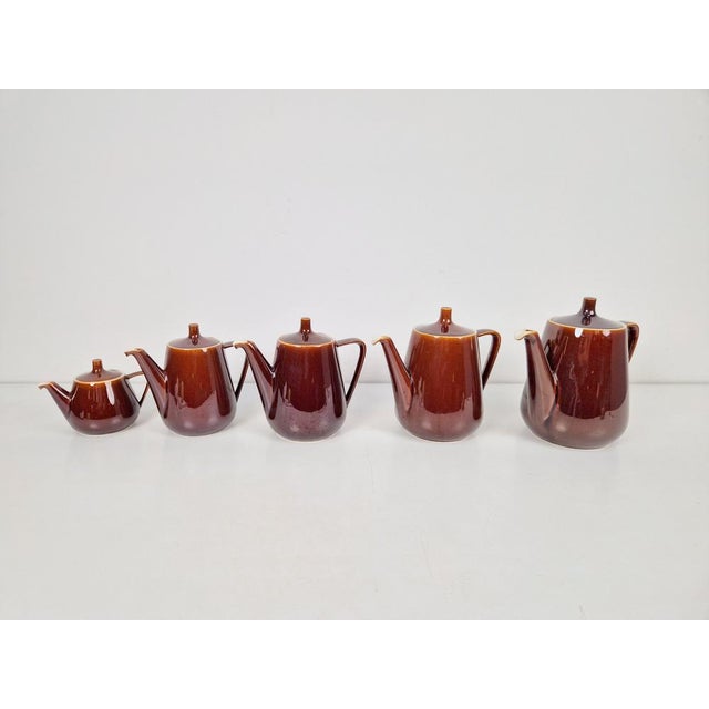 Mid-Century Modern Porcelain Tea Pots from Villeroy & Boch, Set of 5 For Sale - Image 3 of 9