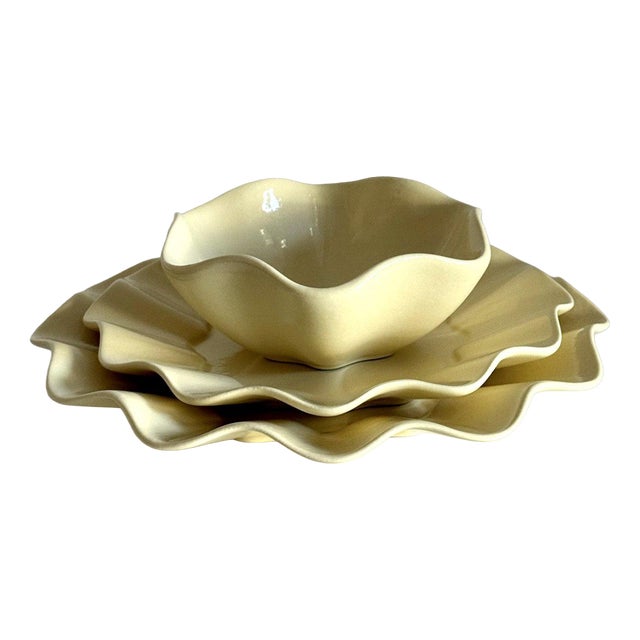 French Dinner Set by Georges Mathieu for Molin, Set of 3 For Sale