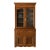 Mid 20th Century Oak Stepback Cupboard & Glass Display Hutch For Sale