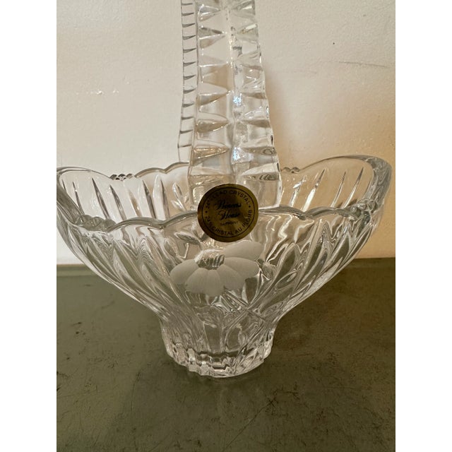 Marked Princess House 24% lead crystal. A delicate glass basket.