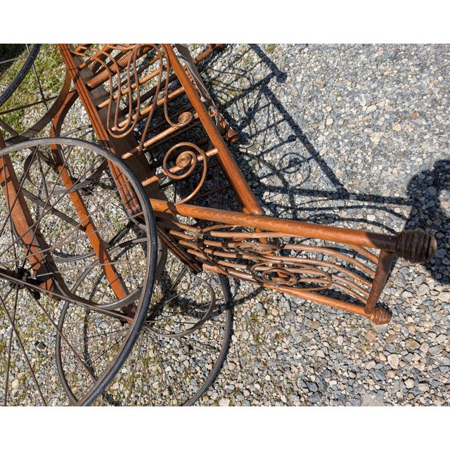 Antique Victorian Perambulator Carriage Go-Cart With Umbrella the Kinley 1870s Rare For Sale - Image 14 of 18