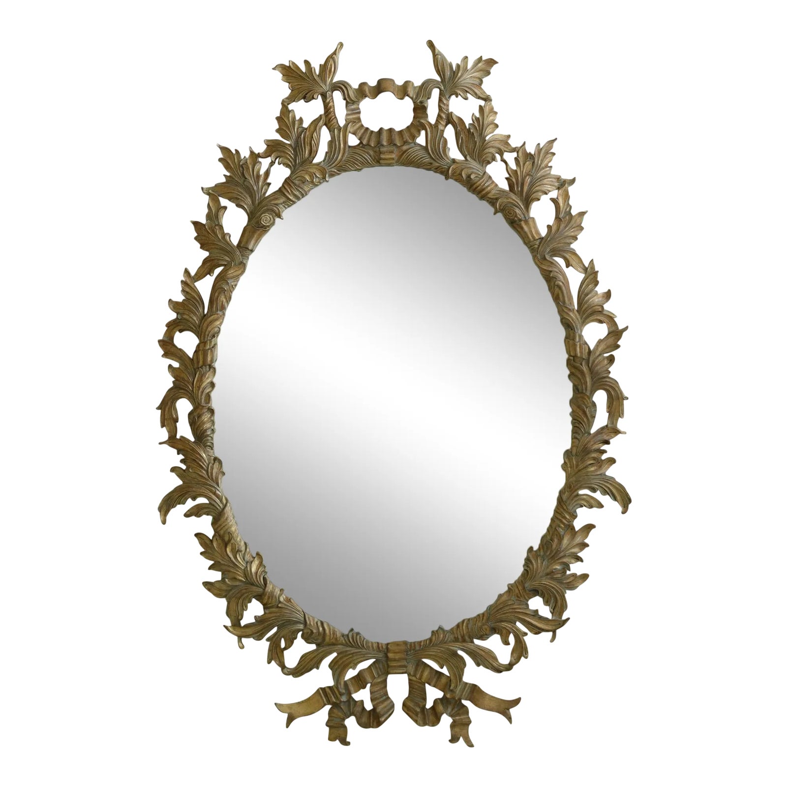 Large Carved Wood Frame Decorative Mirror Chairish