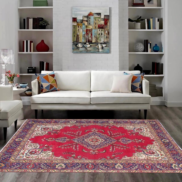 Elevate your home with the timeless beauty of a handmade Persian rug, renowned for its exceptional craftsmanship, rich...