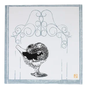 "Holle Cropper" Chicken Linocut Print, 2005