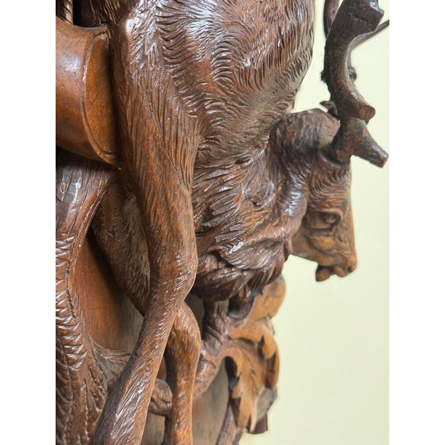 Black Forest Hunting Plaque attributed to Johann Flück, 1880 For Sale - Image 16 of 18