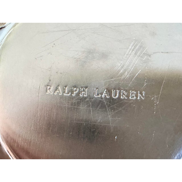 Metal Ralph Lauren Silverplate Triple Nut Serving Bowl For Sale - Image 7 of 7