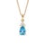 Elegant Style Blue Topaz Pendant - December Birthstone Pendant for Woman For Sale - Image 4 of 5