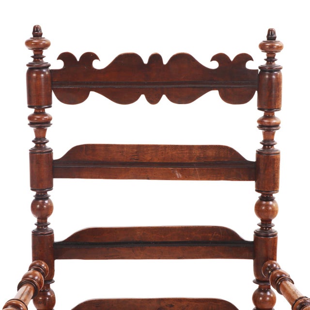 Arts & Crafts French Arts & Crafts Turned Armchair, 19th C. For Sale - Image 3 of 9