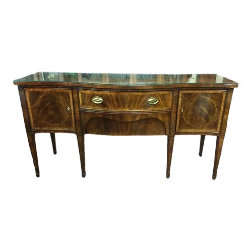 Vintage Sideboard Buffet, Henredon Furniture, Inlaid Federal Style