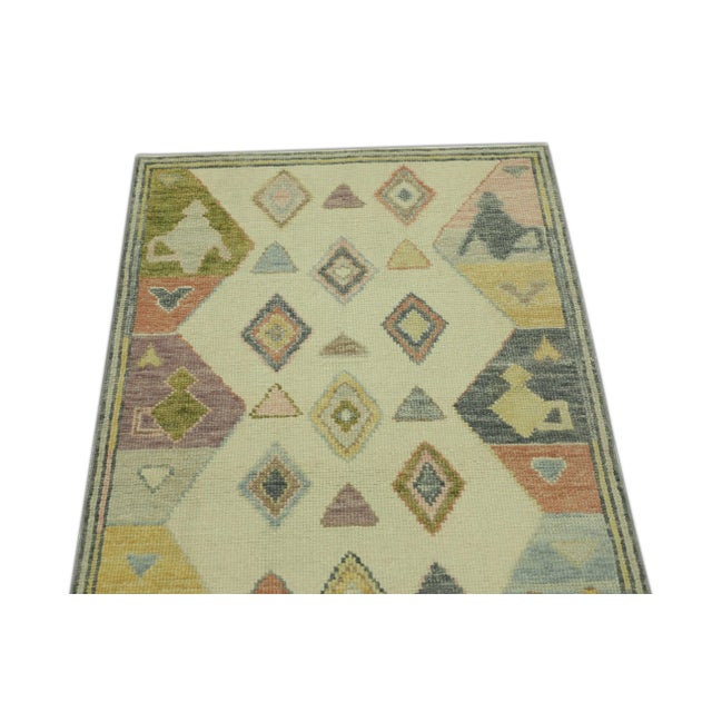 Modern Turkish Oushak Rug 2'11" x 4'10" For Sale - Image 4 of 6