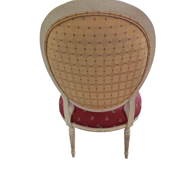 Vintage Louis XVI Armchair French Provincial Francesca Chair Attributed to Ethan Allen For Sale - Image 14 of 15