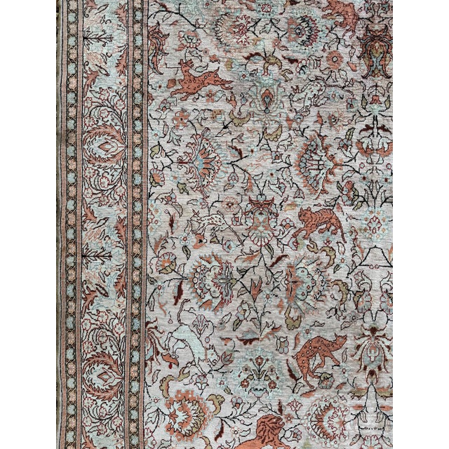 Vintage Turkish Silk Kayseri Rug, 1960s For Sale - Image 16 of 18