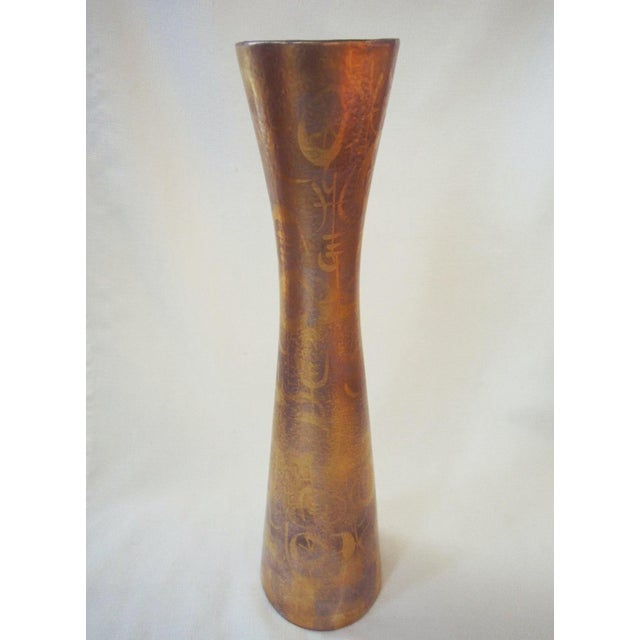 Sascha Brastoff Pottery "More Gold Midas" Tall 20" Vase For Sale - Image 6 of 6