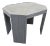 Late 20th Century Mid-Century Grey Bamboo Side Table For Sale