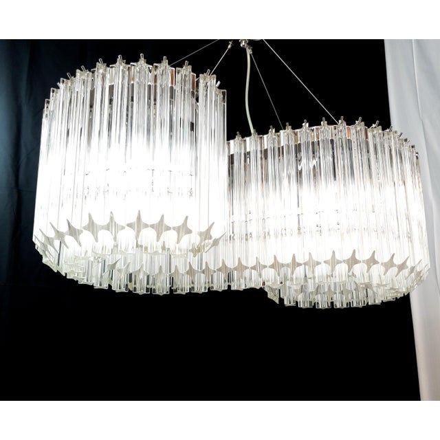 Vintage Murano Chandelier with Its Letter S Shape with Murano Prism Glass, Venice, Italy For Sale - Image 14 of 18