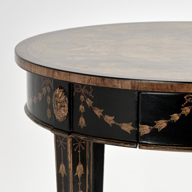 Neoclassical Pair of Adams Style Round Side Tables or Stands by Burton Ching For Sale - Image 3 of 12