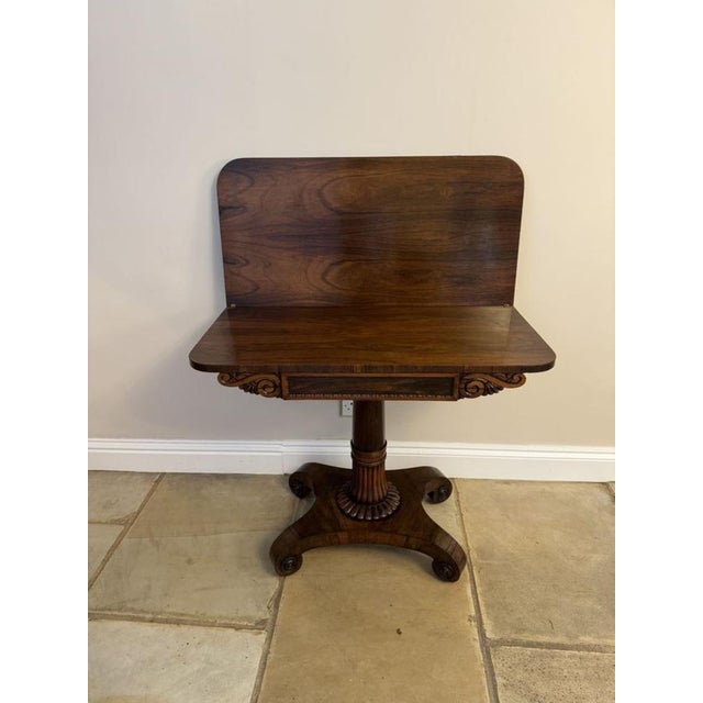 Antique Regency Rosewood Tea Table, 1830s For Sale - Image 10 of 14