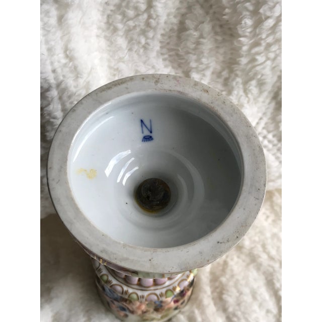 18th Century Capodimonte Raised Relief Porcelain Greek Mythological Chalice For Sale - Image 10 of 13