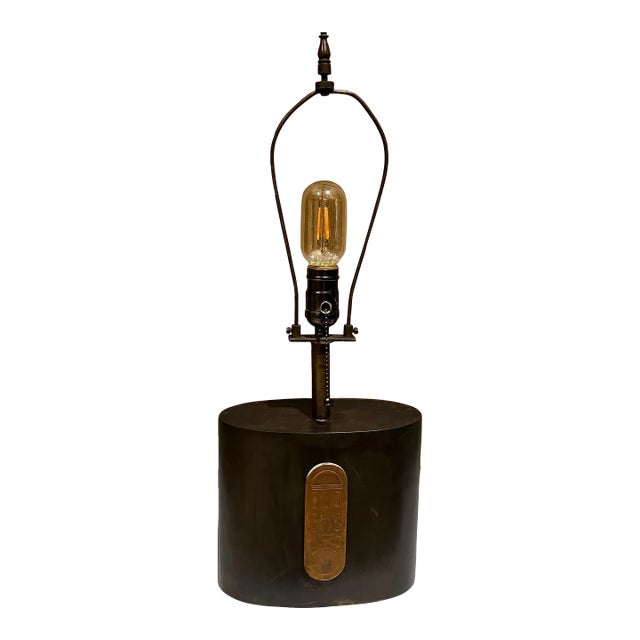 1950s Laris Refined Modern Table Lamp in Brass and Copper For Sale