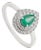 VRJewels 14k Gold Emerald Diamond Double Halo Vintage Engagement Ring Size 6 For Sale