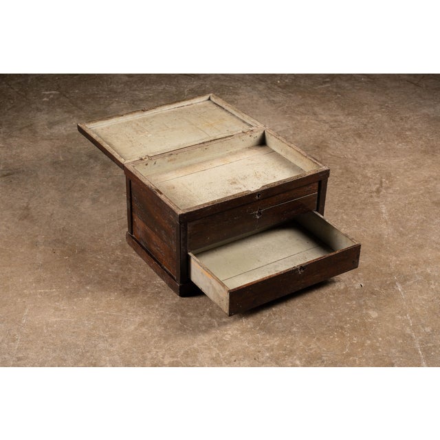 1920s 1920s Early Wooden Machinist Box For Sale - Image 5 of 6