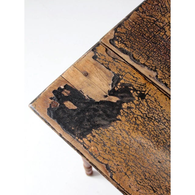 Antique Wooden Folding Table For Sale - Image 10 of 13