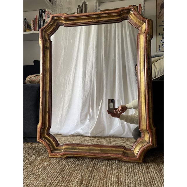 Italian Mirror with Golden Patina, 1890s For Sale - Image 5 of 11
