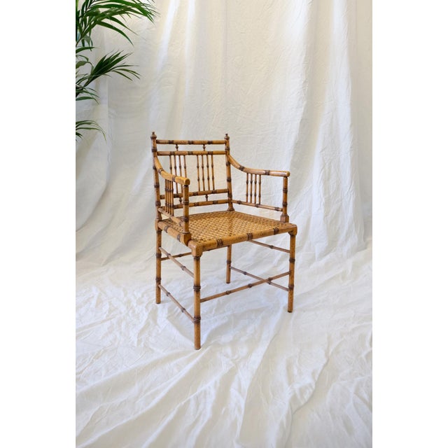 Vintage Chair with Vienna Straw Seat in Faux Bamboo, 1970s For Sale - Image 9 of 9
