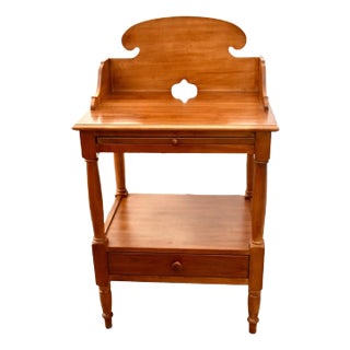 Lexington Cherry Table Americana Style Vintage Stand Pull Out Drawer For Sale