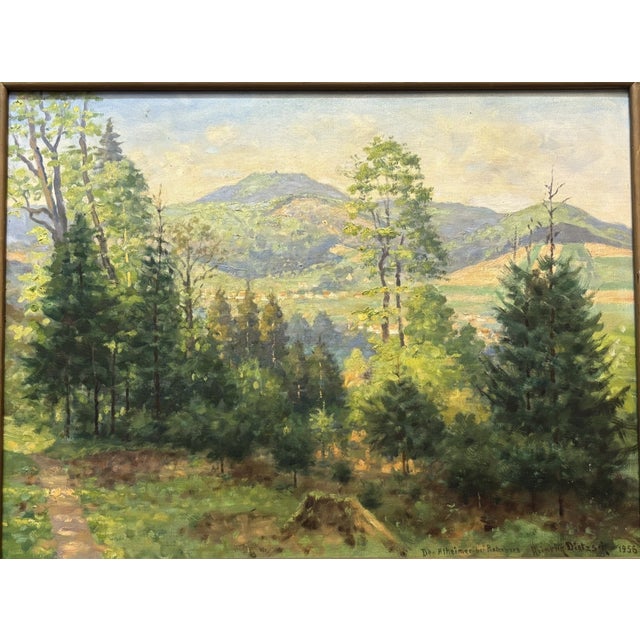 Heinrich Dietzsch, Alheimer, 1956, Oil Painting on Canvas, Framed For Sale - Image 9 of 12