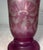 Antique Handmade Engraved German Purple Cut to Clear Glass Vase Cup Chalice For Sale - Image 4 of 10