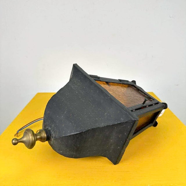 Vintage Outdoor Lantern in Glass For Sale - Image 5 of 11