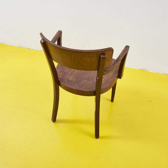 Vintage Italian Wooden Armchair For Sale - Image 5 of 9