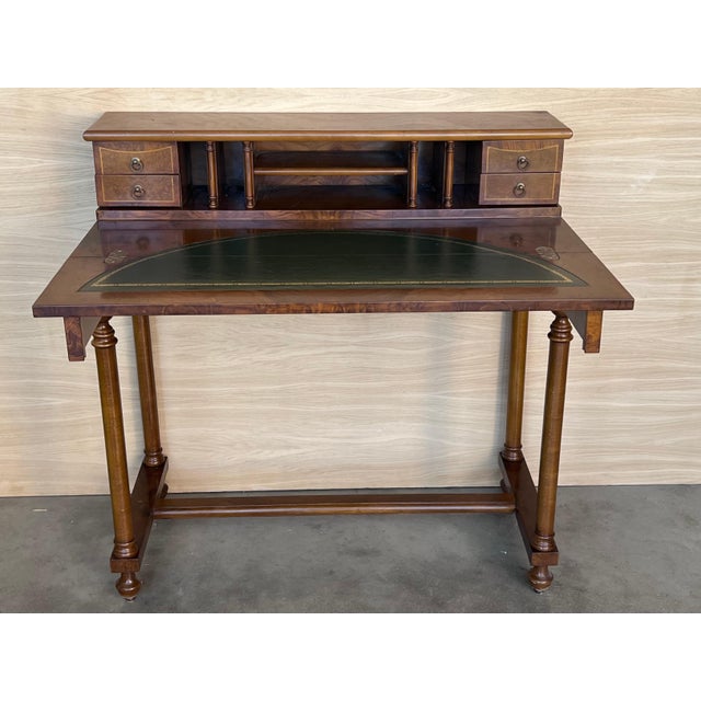 Early 20th Century French Walnut Venner Desk, 1940s For Sale - Image 10 of 18