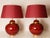Vintage Table Lamps Red Gold Ceramic Vase Lamps France 1970s - A Pair For Sale - Image 12 of 12
