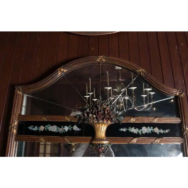 1920s Carved Wood and Églomisé Mirror For Sale - Image 5 of 11