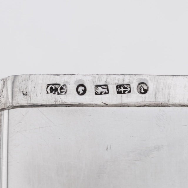 Antique 19th century victorian solid silver visiting card case. A simple design with a hinged lid to secure the cards...